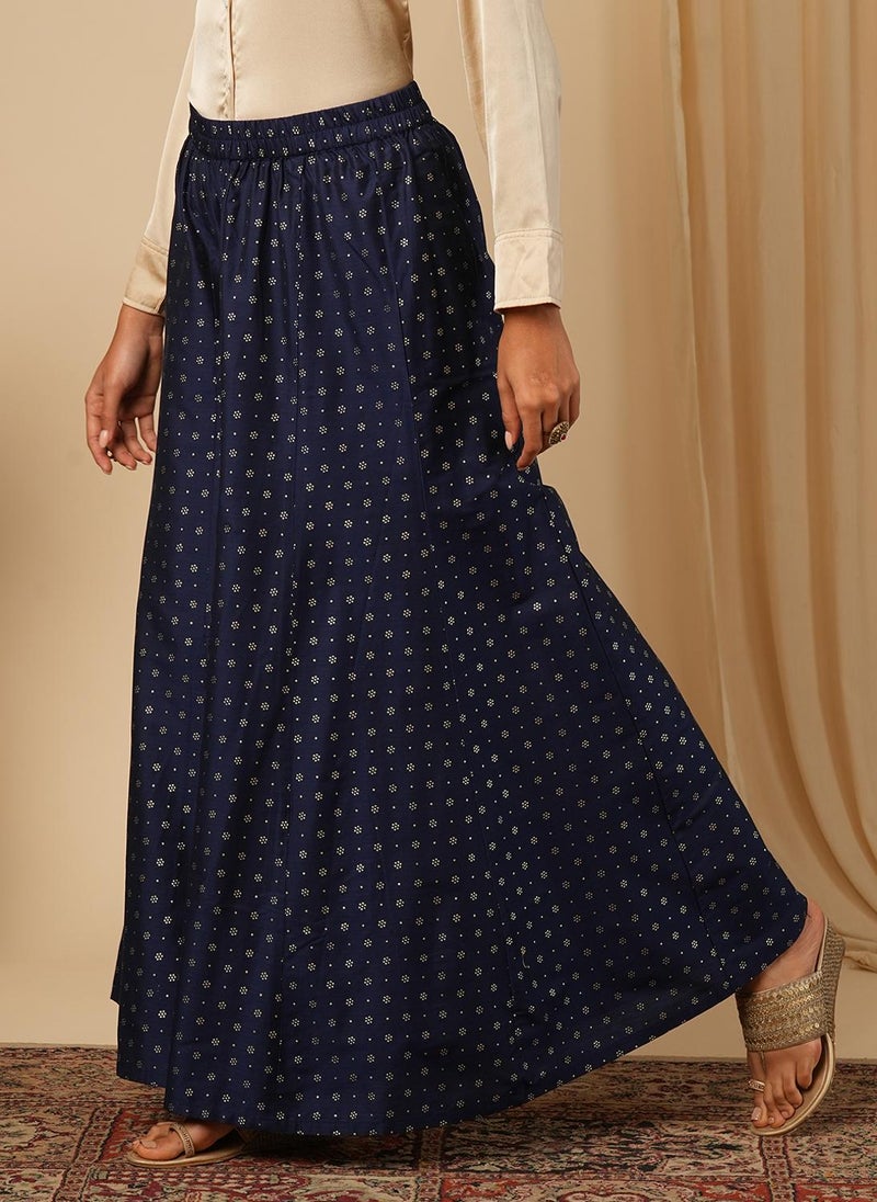 Globus Women Ethnic Motifs Printed Flared Ethnic Palazzos - Image 3